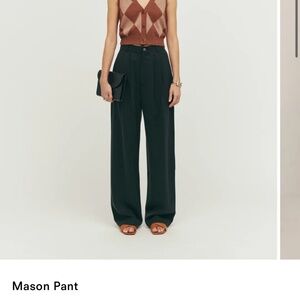 Reformation mason pant in black size 2
